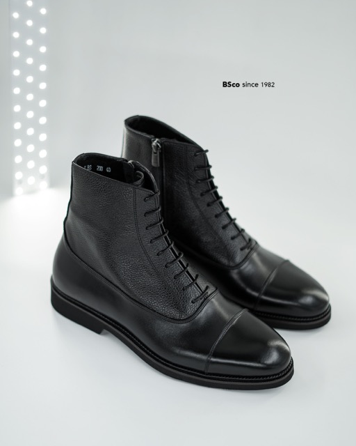 Men's Boots, Model B200, Genuine suede and Flutter Leather, EPR Sole, Button Closure