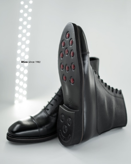 Men's Boots, Model B200, Genuine suede and Flutter Leather, EPR Sole, Button Closure