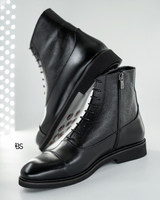 Men's Boots, Model B200, Genuine suede and Flutter Leather, EPR Sole, Button Closure