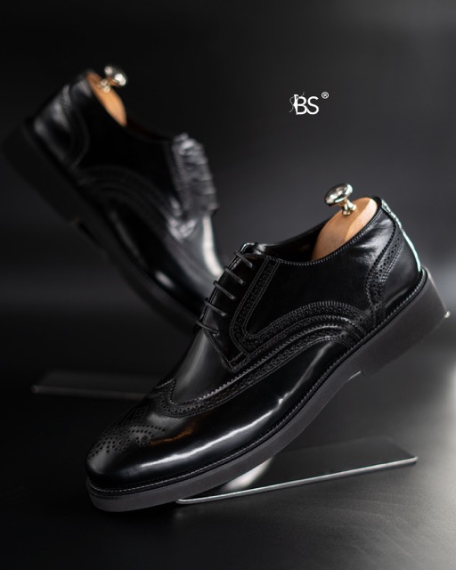  Classic Men's Shoes Model: 702 Hexagon-Pattern Patent Genuine Leather EPR Sole