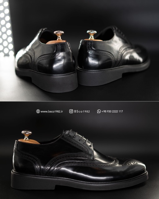  Classic Men's Shoes Model: 702 Hexagon-Pattern Patent Genuine Leather EPR Sole