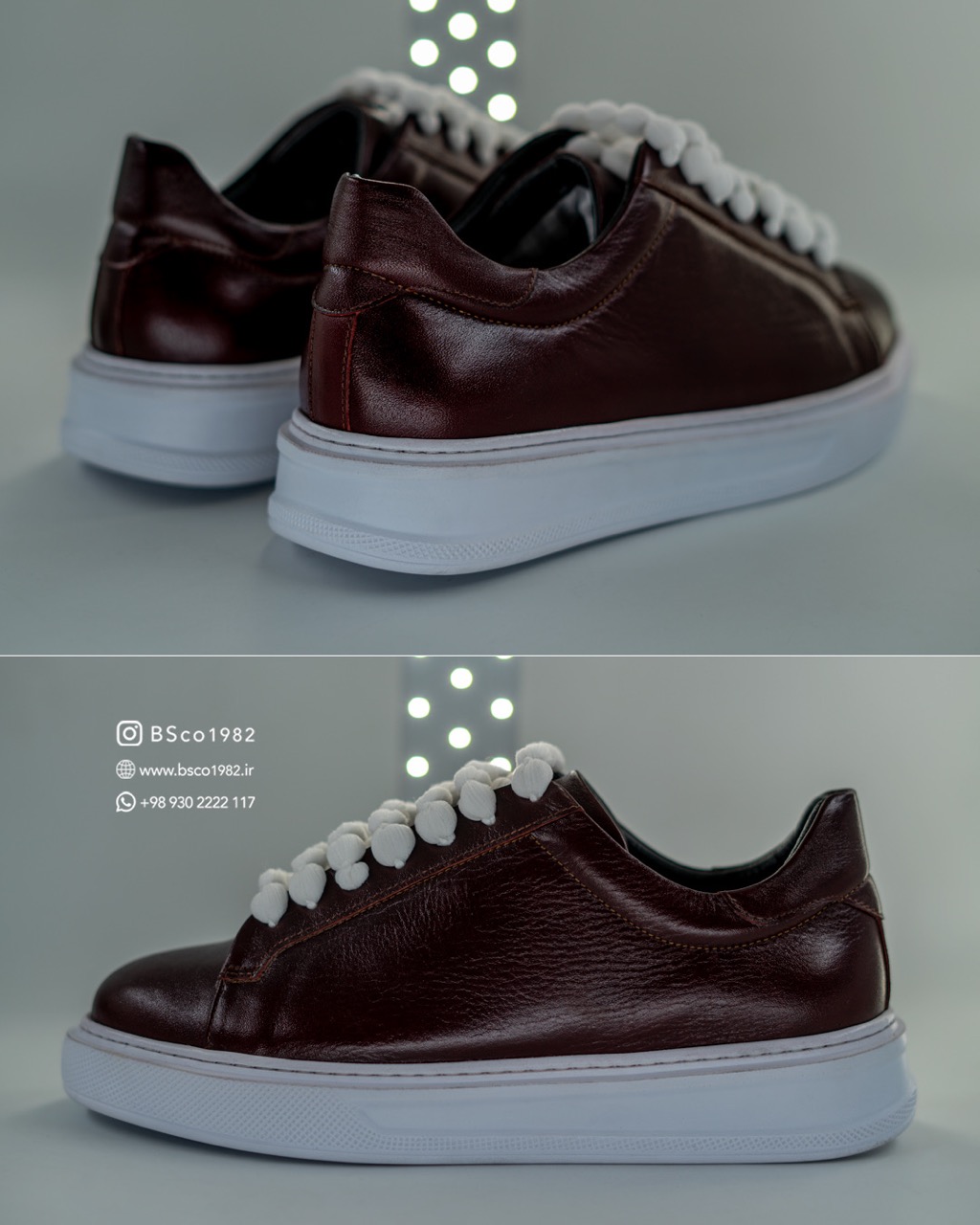 Women's Sneakers Shoes, Code: 0087 genuine leather Slides  White RUBBER Sole