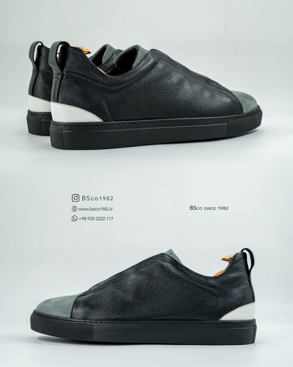 Model 088 – Men's Vans - made of split and Floater Genuine Leather , Rubber Sole