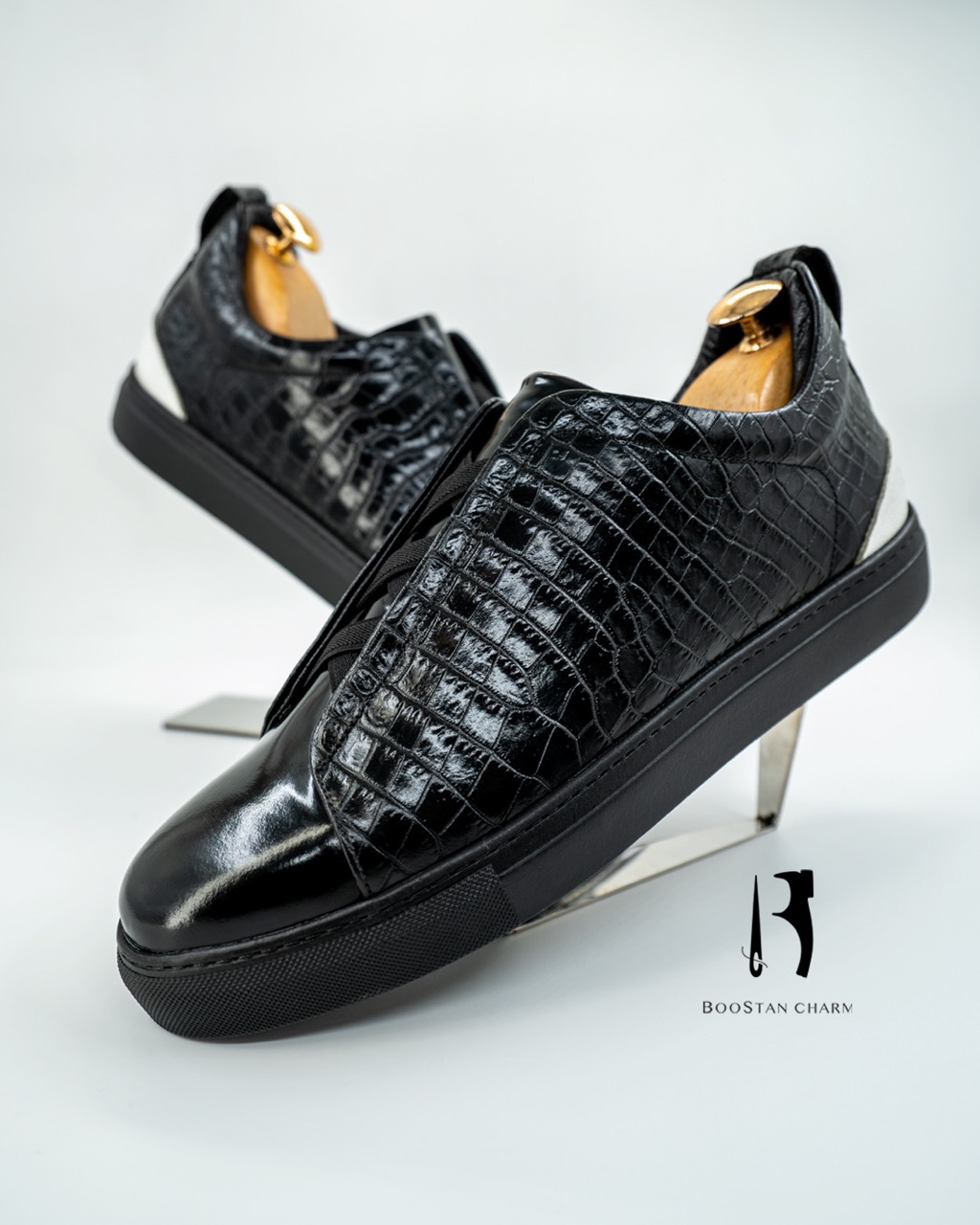 Men's Vans  – Code: 088   Bradshaw and Croco Genuine Leather Sole: Rubber