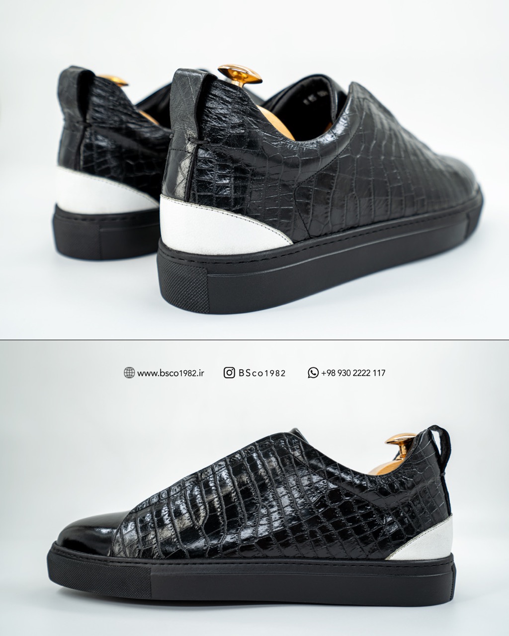 Men's Vans  – Code: 088   Bradshaw and Croco Genuine Leather Sole: Rubber