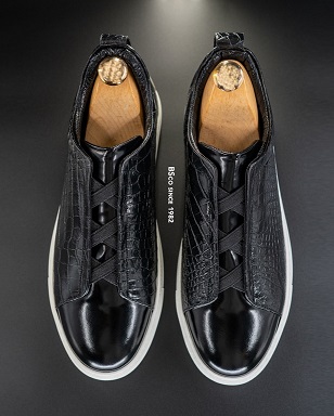 Men's Vans – Code: 088  Croco -Pattern and Embossed Leather Rubber Sole