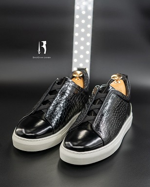 Men's Vans – Code: 088  Croco -Pattern and Embossed Leather Rubber Sole