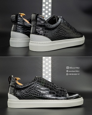 Men's Vans – Code: 088  Croco -Pattern and Embossed Leather Rubber Sole
