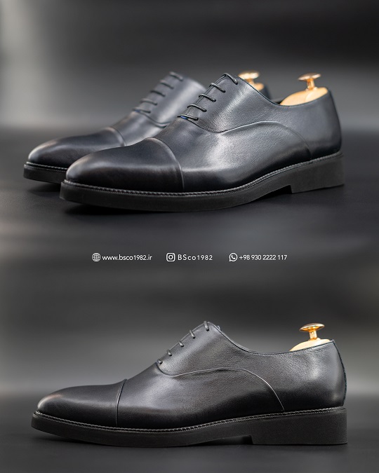 Men’s Classic Shoes – Code: 947  Genuine Smooth-Finish Leather (Navy Blue) sole: Rubber