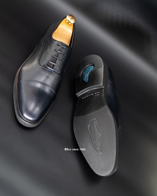 Men’s Classic Shoes – Code: 947  Genuine Smooth-Finish Leather (Navy Blue) sole: Rubber