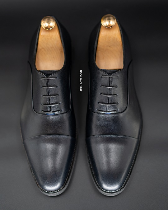 Men’s Classic Shoes – Code: 947  Genuine Smooth-Finish Leather (Navy Blue) sole: Rubber