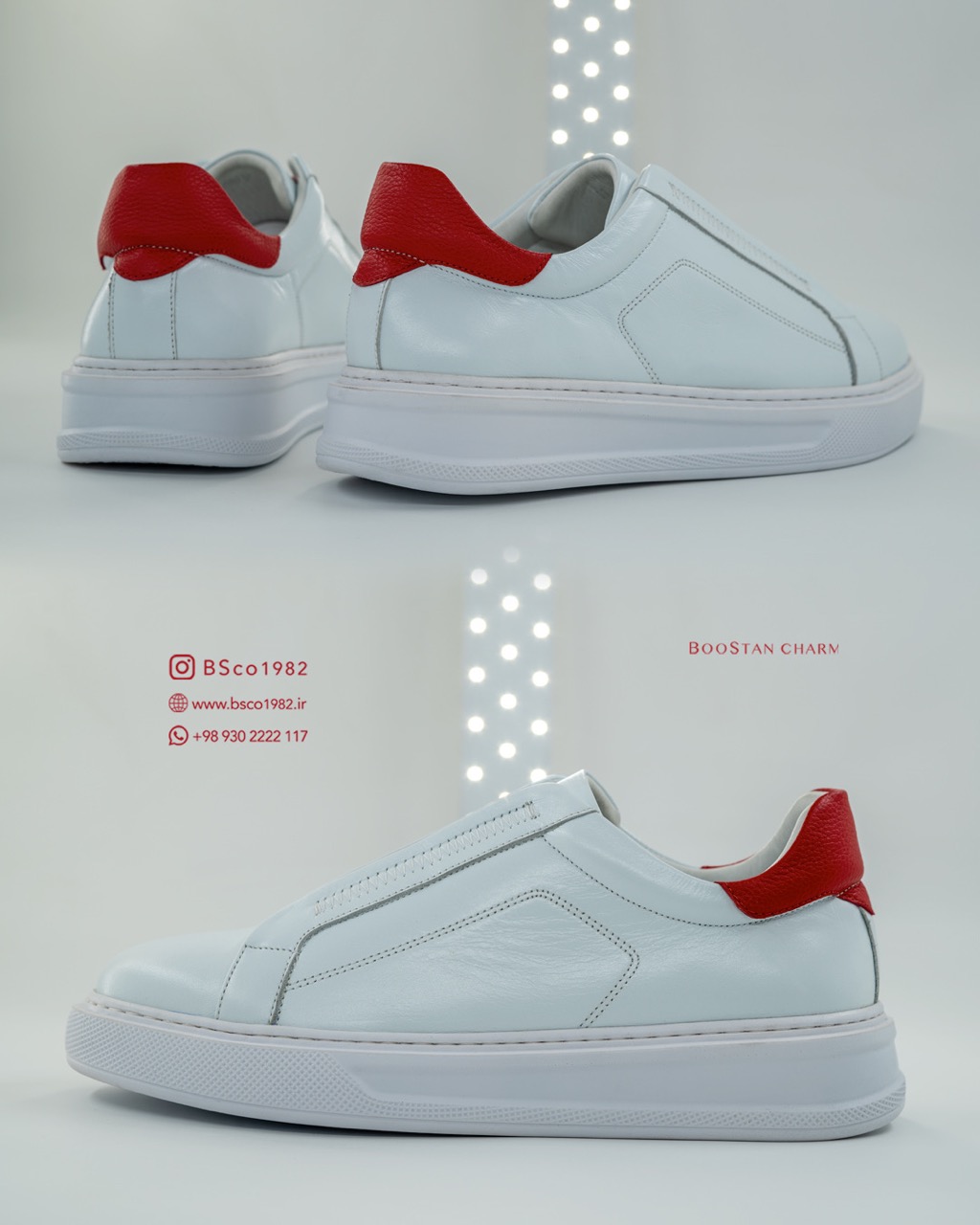 Women's Sneakers model: 0090- embossed genuine leather, Rubber sole