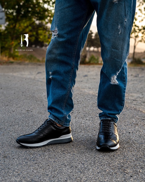  Sneakers – Model S0882 Croco-embossed and Nubuck Natural Leather Sole: Thermo