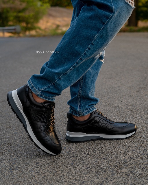  Sneakers – Model S0882 Croco-embossed and Nubuck  Natural Leather Sole: Thermo