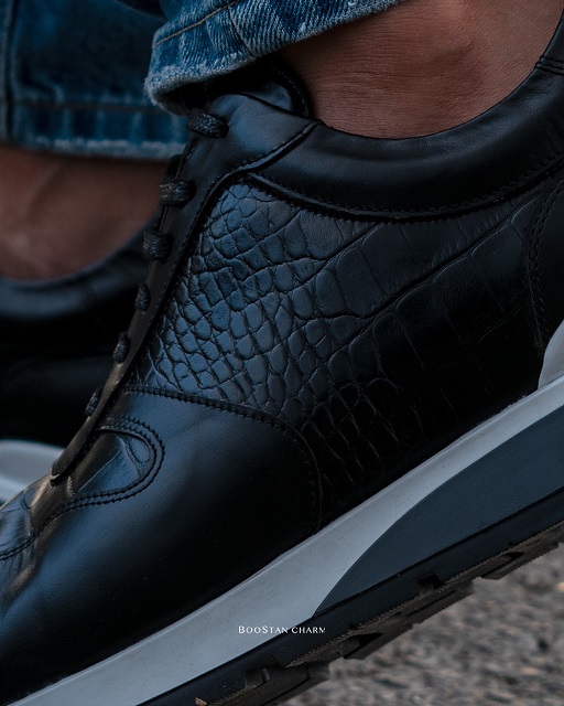  Sneakers – Model S0882 Croco-embossed and Nubuck Natural Leather Sole: Thermo