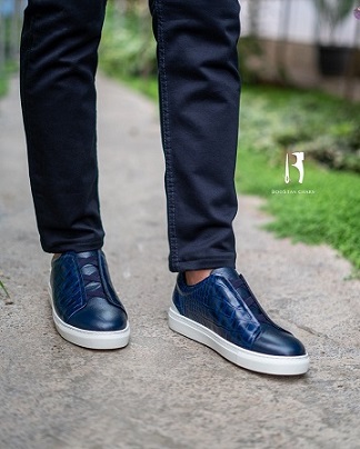 Men's Vans – Code: 087 Croco and Embossed Genuine Leather Rubber Sole